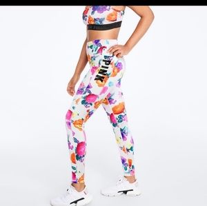 Pink ultimate sports leggings size med and top